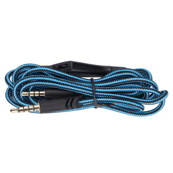 Replacement Audio Cable Inline Volume Control Cable and Without Inline Mute Control Cord for Astro A10 A40TR Gaming Headset (Volume Control Blue)