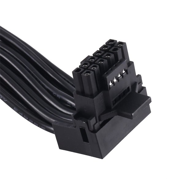 16-pin videokort albue 12vhpwr lige hoved drejende hoved kabel Pcie 5.0 albue kabel 12+4p 90 grader Black