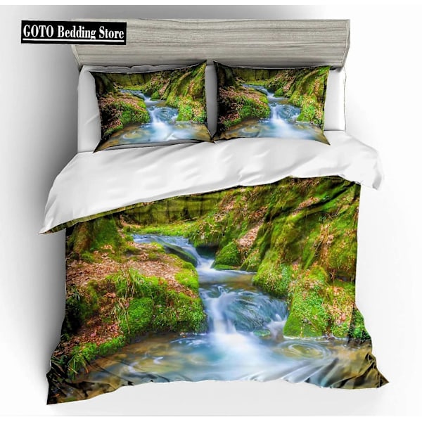 v503 Sängkläder Rosa Persikoblom Duvet Cover Set, Mikrofibertyg Vinter Vår, Sommarvy Blommönster - Sängklädesset Örngott 3-Delars 135x200cm 53x78in