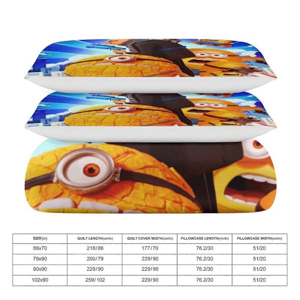 x488 Grusomme Meg 3-delt sengesett Varmt og komfortabelt mykt dynetrekk sengesett med 1 dynetrekk og 2 putetrekk for soverom b488 135x200cm 53x78in