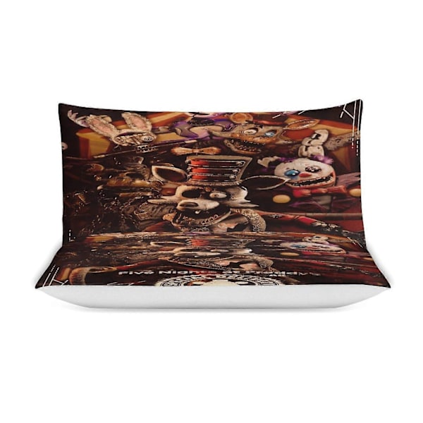 x243 Five Nights at Freddy's FNAF Dynetrekk Mikrofiber Sengetøy Sett 3D Trykt Lettvekt 3-delt Dynesett, 1 Dynetrekk og 2 Puter 240x260cm 94x102in
