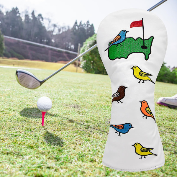 Putteröverdrag Lång Hals Söt Fågelmönster Slitstark Mjuk Textur Utbytbart Nummer Tag Enkel Identifiering Rivtålig Broderi Nummer Golf M