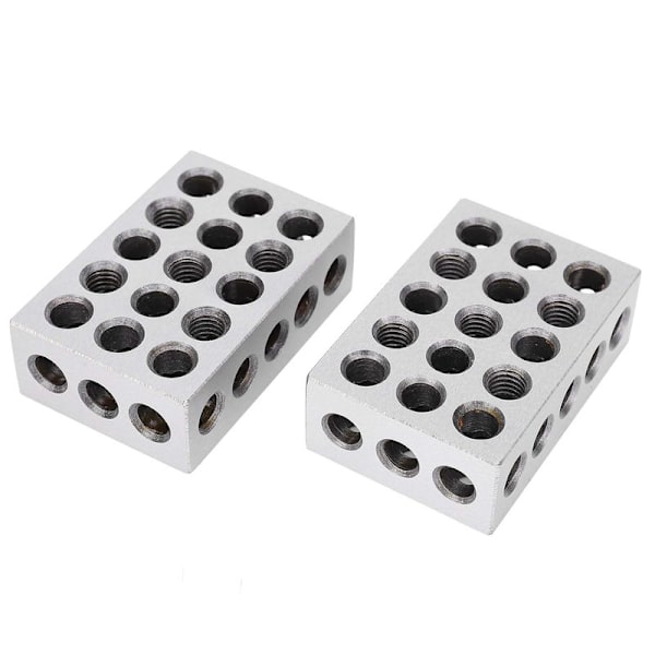 123 Block 1 2 3 Block Metrisk Krom Stål Silver 1 Par 1‑2‑3 Block 23 Hål Matchade 0,0002In Maskinist 123 Jigg Ultra Precision Industriell Tillförsel