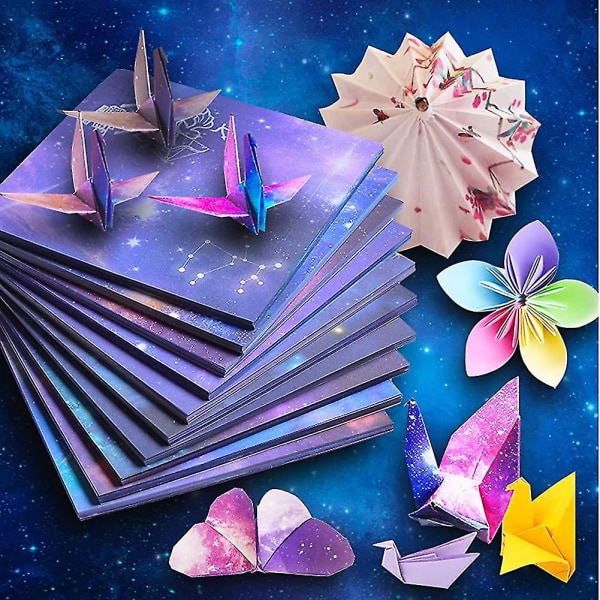 250 st färgorigamipapper - dubbelsidigt färgpapper fyrkantiga ark, dubbla