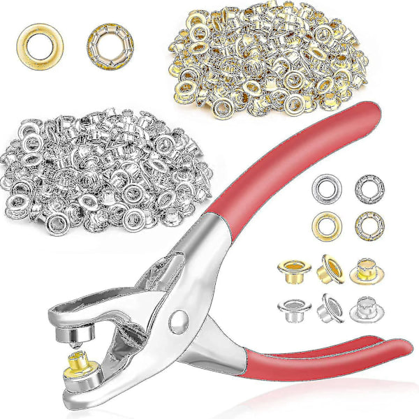 401 st 1/4 tum 6 mm hålklämmestångssats, hålklämmestångssats med 400 metall i guld och silver, hålklämmor
