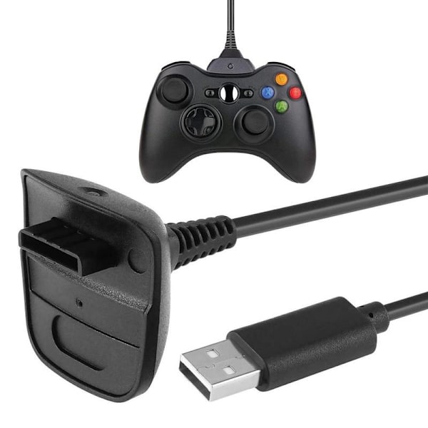 Ladekabel til Xbox 360-controller - 150cm sort black 80