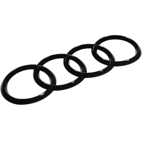 Audi Ringe Black Edition Emblem Blackline Logo Sort 27,3 cm