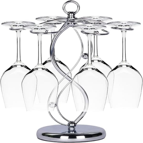 Vinstativ i rustfritt stål, elegant tørkestativ for vinglass/vinglassstativ/oppbevaring av vinglass-FA-