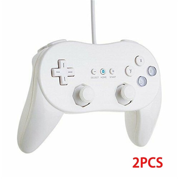 Klassisk Game Controller Pad Konsol Joypad Til Nintendo Wii Anden Generation Klassisk Kablet 2pcs white