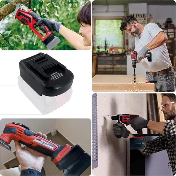 Adapter til Einhell 18 V, til Bosch 18 V GPA lithiumbatterier BAT609 BAT618G Konverter til Einhell Power X-Change 18 Volt Elværktøjskonverter