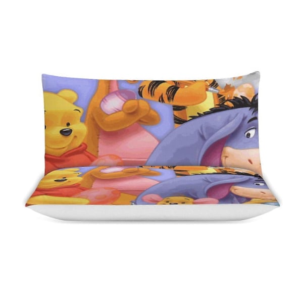 v96 Winnie The Pooh 3-delt Sengesett for enkeltseng - Inkluderer 1 enkeldyne og 2 putetrekk - Falmebestandig mikrofiber - Winnie The Pooh io96 135x200cm 53x78in