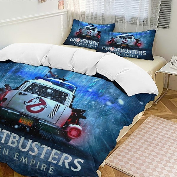 x167 Ghostbusters 3-osainen vuodevaatesetti Lämmin ja mukava pehmeä pussilakanasetti, jossa 1 pussilakana ja 2 tyynyliinaa makuuhuoneeseen b167 135x200cm 53x78in