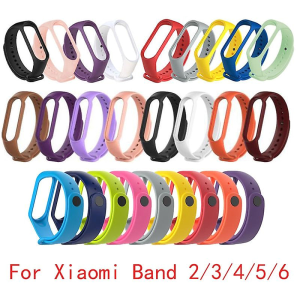 Band för Xiaomi Mi Band 6 5 4 3 2 Byte av silikonarmband till Xiaomi Band 5 For Mi Band 6