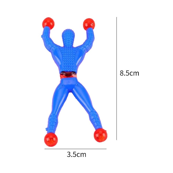 24-pakning veggklatrere menn strekkbare klebrige leker vindusklatrer flerfarget rullende figurleker for barn klasseromspriser festgave