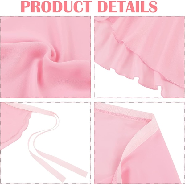 Ballet Wrap-around nederdel - Pull-on ballet nederdele til piger - Ballet nederdel til småbørn - Ballerina dan nederdel L-2xl Pink XL
