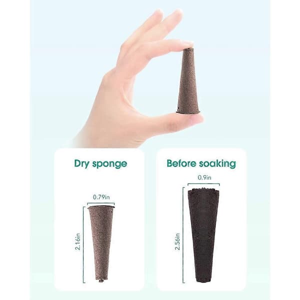 50-pack Growing Sponges, Replacement Roots for Seed Pods, Refill Pods for Hydroponic Indoor Growing