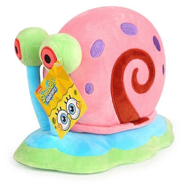 ATCLV SpongeBob SquarePants Rosa Stjärnfisk Snigel Anime Figur Plysch Leksak Gary 8\"66/22cm Kvalitet Mjuk Present till BarnGary Squidward