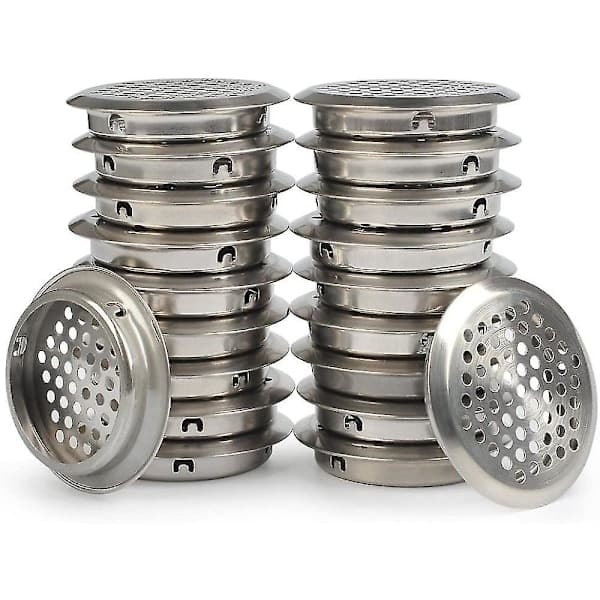 HKK 50 stk. Ventilationsgitter Rustfrit Stål Ventilationshuller