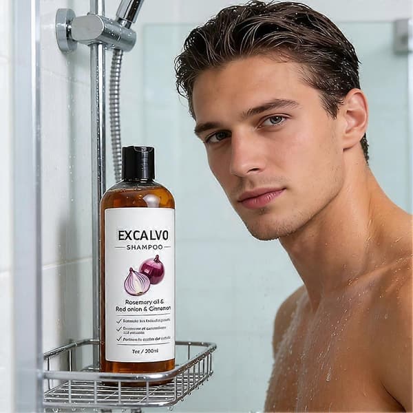 Løgshampoo indeholder biotin og rosmarin til beskadiget hår, reparerer spaltede spidser - 200 ml