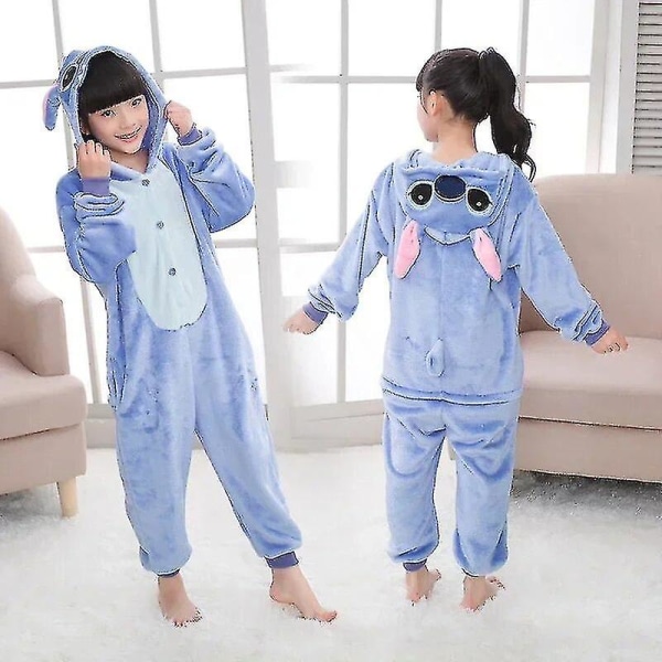 Disney Lilo & Stitch En-delt Pyjamas Barn Plush Newway Onesies Vinter Varme Klær Julegave_Newway 1 110CM(5-6T)