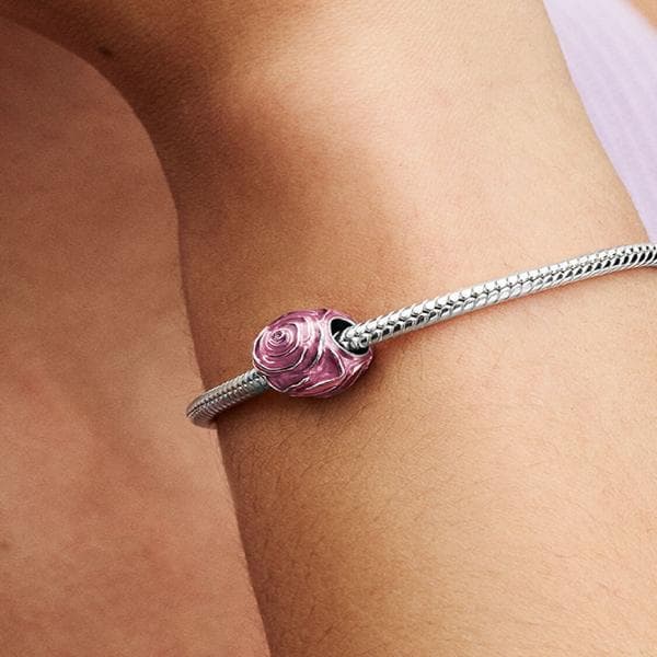 Pandora - Rosa Ros i Blom-berlock - Sterlingsilver