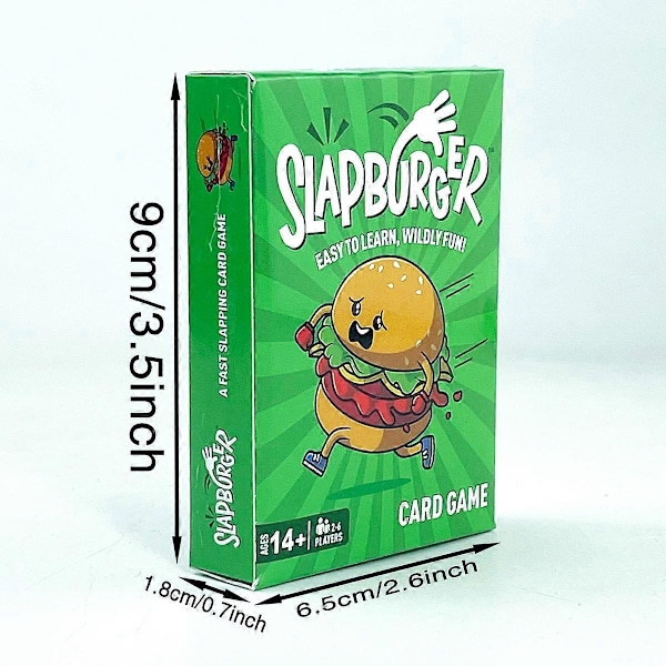 SLAPBURGER - Pieni hampurilainen, nopea korttipeli iltaan, sopii perheen kokoontumisille Small Burger