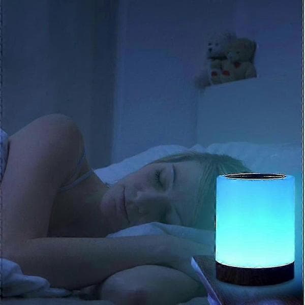 Touch Bordlampe, Dimbar Sengelampe med Varmhvitt Lys