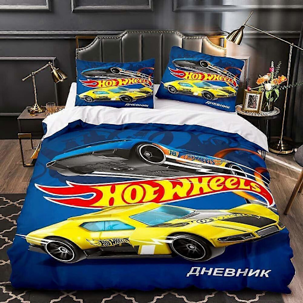v5010 Sängkläder Hot Wheels Sängset Påslakan Örngott Gåvor Sängkläder IU5010 200x200cm 78x78in