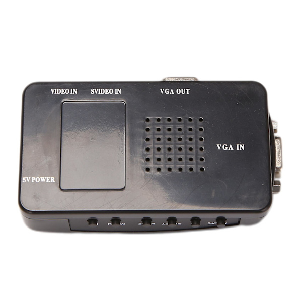 AV till VGA-adapter RCA VGA-omvandlare PC RCA Komposit S-video AV-ingång till PC VGA LCD-utgång Konverter