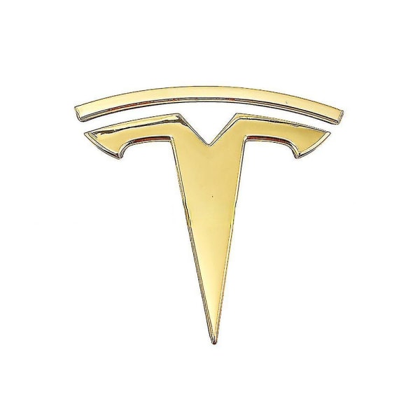 \"t\" Emblem Front Rear Decal Wrap For Tesla All Models (1 Pair)