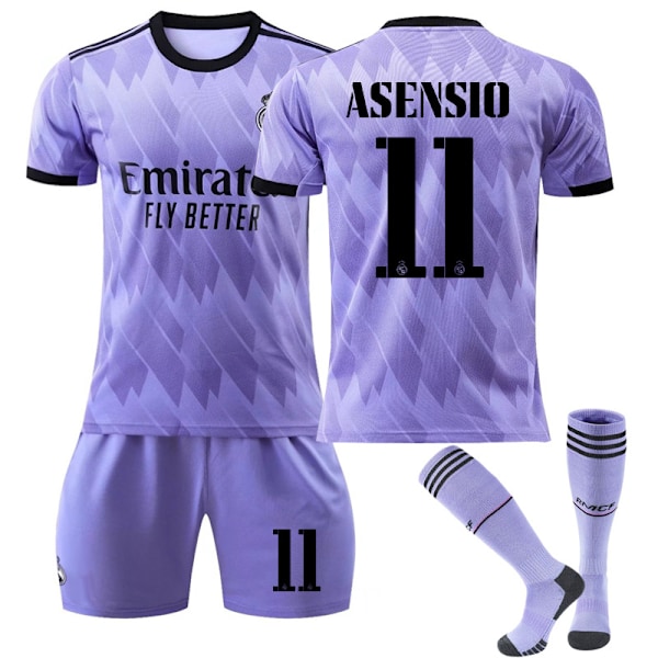 Uusi kausi 2022-2023 Real Madrid Jalkapallopaita Jalkapallopaidat ASENSIO ASENSIO 11 Kids 26(140-150CM)