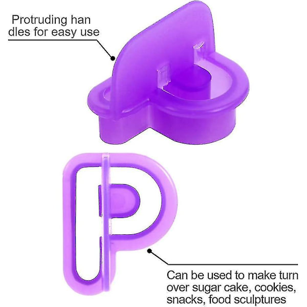 40 st Punctuation Mark Letters Numbers Cutters För Dekoration av Sugarpaste Biscuit Cake