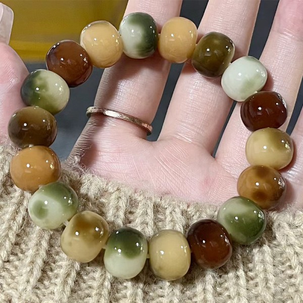 Wingling vårstjerne ball jade materiale Bodhi Poipan Polycuts Forewen fingre finger sympatiske arbeidere Buddha perle armbånd kvinne 574 11mm wear size