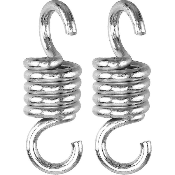 2 st fjäderhängmattsfjädrar, hängande stolsfjäderhängmatta, gungstolsfjäder (silver)