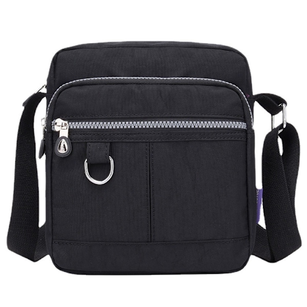 2 stk. Sorte og røde afslappede nylon tasker Håndtaske Skuldertaske Vandtæt Crossbody-taske til kvinder