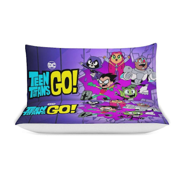 x314 Teen Titans Go 3-delt sengetøjssæt Varmt og behageligt blødt dynebetræk sengetøjssæt med 1 dynebetræk og 2 pudebetræk til soveværelse b314 135x200cm 53x78in