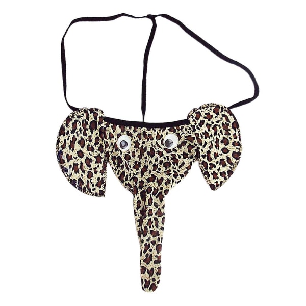 Män Nyhet Elefant G-strängar Trosor Strings Underkläder Underkläder Underkläder Leopard One Size