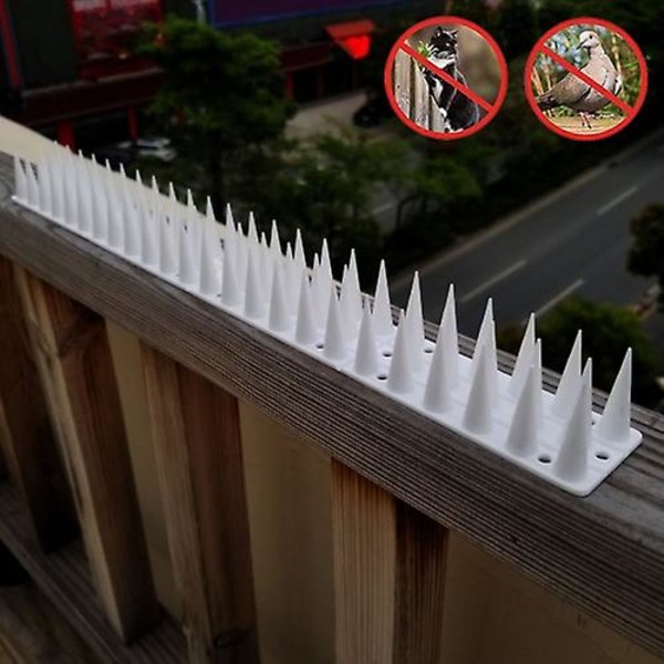 12pcs Plastic Bird Repellent Spike Fence Anti-climbing Spikes (white)