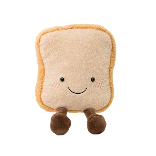 Simuleringsbröd Plyschkudde Mjuk Toastbröd Croissant Baguette Fylld Leksak Ländryggskram Nap Kudde Lång Remsa Plushie Cartoon Mat Kastkudde B