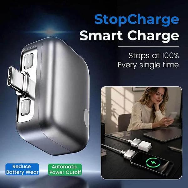 Stop Charge Smart Charger, Automatic Disconnect Charging Cable Protector, Fully Charged Eject Device, Overcharge Protection Adapter for Phone Tablet