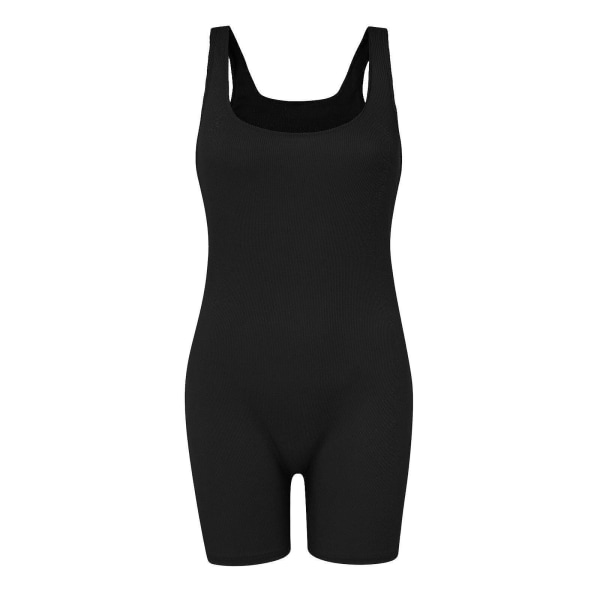 Ärmlös Rygglös Sexig Stängd Midja Jumpsuit Svart Yoga Jumpsuit Sport Träning Yoga Girl Tights Black XL