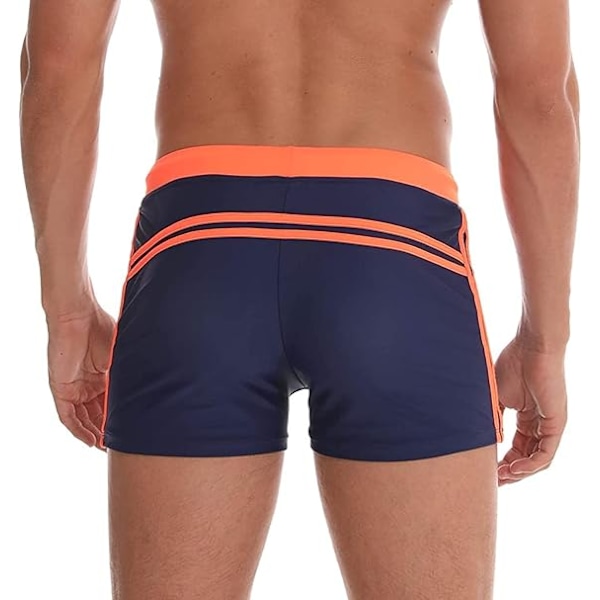 Herre Svømmebukser Shorts Sport Bokser Badetøy Boksere Undertøy Snøring Sommer Strand Board Shorts Elastisk Badedrakt Bunn XL Orange