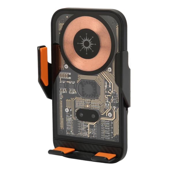 Wireless Car Charger Transparent Shell 360° Rotatable Bracket Touch Button Intelligent Sensor Phone Holder Mount C10
