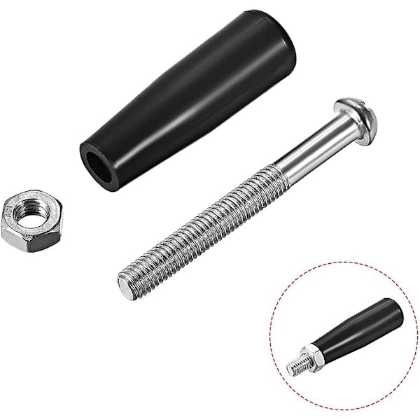 Klemmehåndtak Skru Knotter Håndtak, M8 x 47mm (DXL) Gjengede Plast Metall Dreiehåndtakgrep 2stk