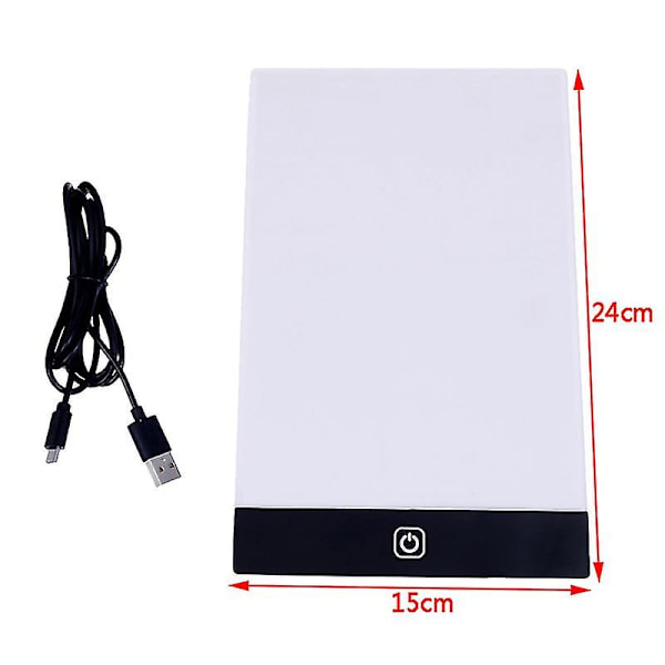 A5 LED-tegnebrett, tynn kunstmal, sjablongtegnebrett, lysboks, sporingsbord, pute