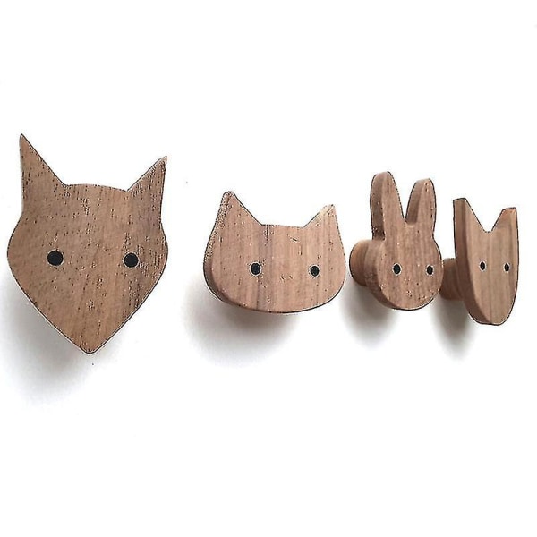 4st Modern Simple Plane Animal Head Krok Ek Krok Klädkrok B