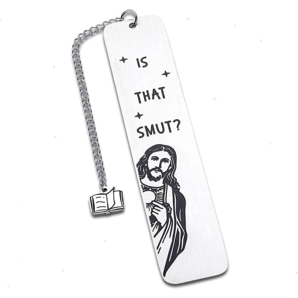 Jesus Bookmark Funny Gifts, Peeking Jesus Is That Smut? Bookmark With Tassels, Humor Bookmarks Bookish Gift For Readers, Book Lover