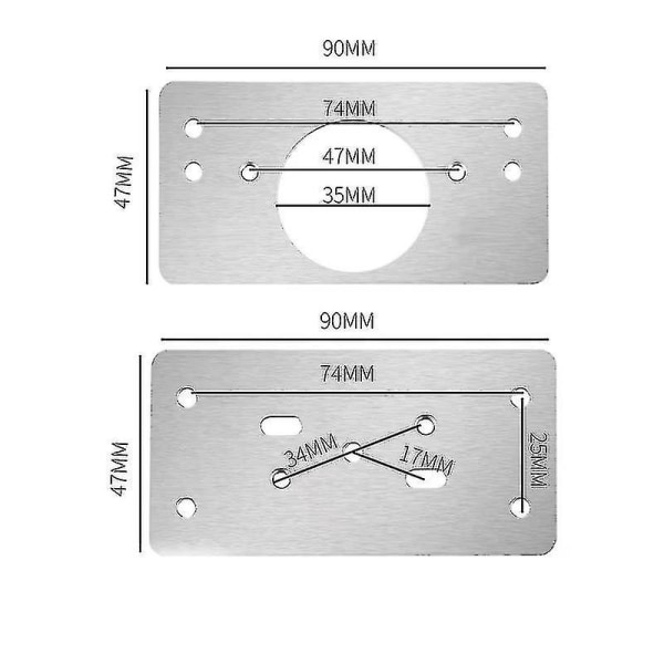 Hengselreparasjonsplate 8 stykker Hengselreparasjon Braketter Rustfritt Stål Hengselsett Med 48 Skruer For Tremøbler Hyller Kabinett 90*47mm Auspicious