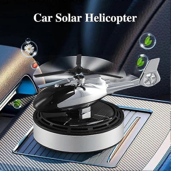 Helikopter Solar Bil Luftfrisker Rotation Aromaterapi Bil Diffuser P black/one size