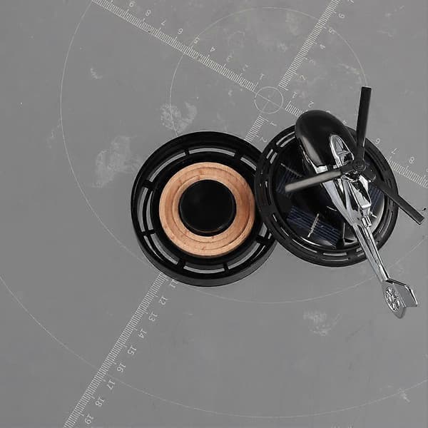 Helikopter Solar Bil Luftfrisker Rotation Aromaterapi Bil Diffuser P black/one size